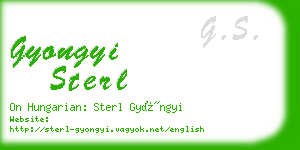 gyongyi sterl business card